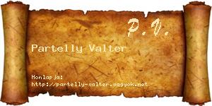 Partelly Valter névjegykártya